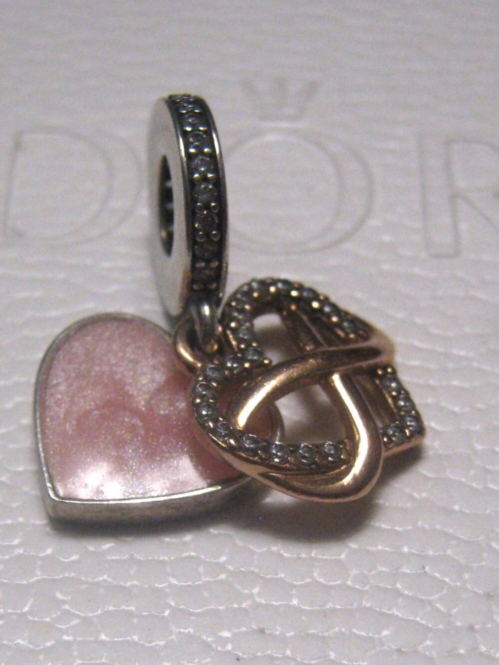 PANDORA - Sparkling Infinity Heart Double Dangle - 60$